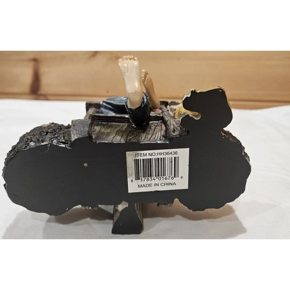 Git Yer Spice Salt‎ & Pepper Shaker Holder Hillbilly Banjo Player Dog Rustic...